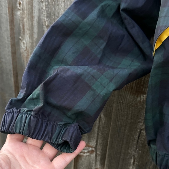 Vintage Chaps Navy and Green Plaid Windbreaker EUC - Picture 6 of 10
